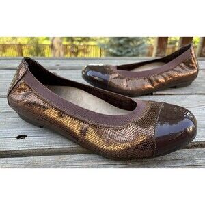 Vionic Allora Women's 7 Brown/Bronze Ballet Flats Orthaheel